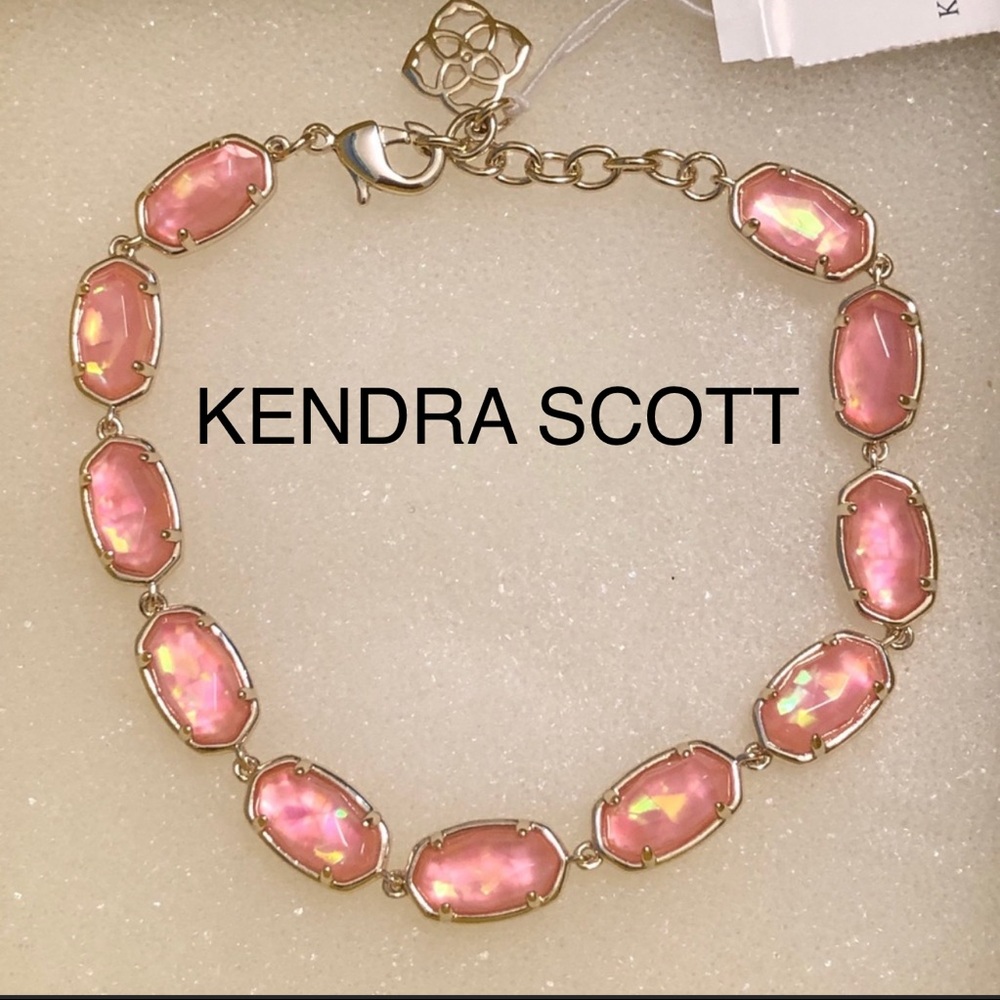 NWT Kendra Scott RARE & Retired Grayson Bracelet Iridescent Coral Illusion Gold! - Picture 4 of 16